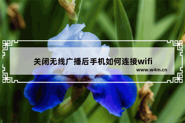 关闭无线广播后手机如何连接wifi