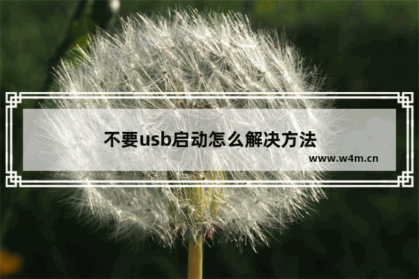 不要usb启动怎么解决方法