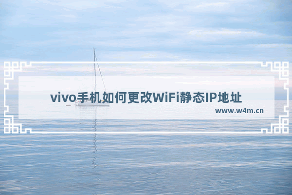 vivo手机如何更改WiFi静态IP地址