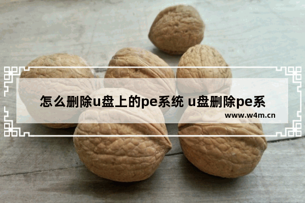 怎么删除u盘上的pe系统 u盘删除pe系统教程