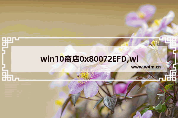 win10商店0x80072EFD,win10应用商店错误代码0x80072ee7