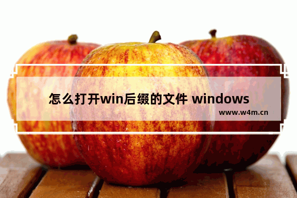 怎么打开win后缀的文件 windows怎么打开后缀名