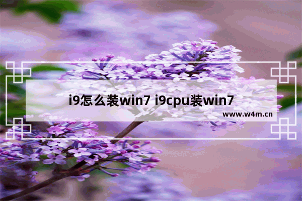 i9怎么装win7 i9cpu装win7系统