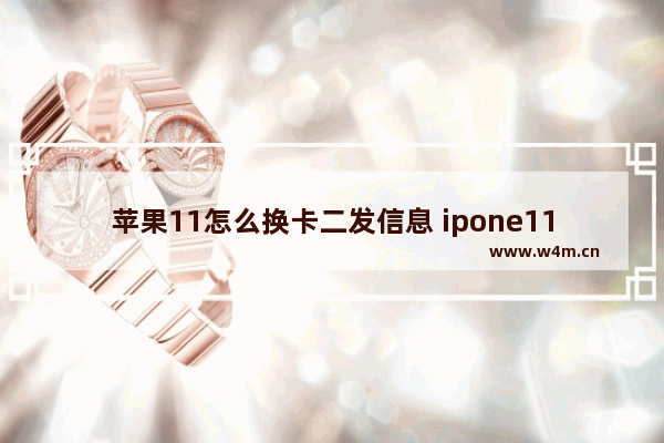 苹果11怎么换卡二发信息 ipone11怎么换卡发短信