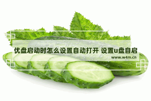 优盘启动时怎么设置自动打开 设置u盘自启动