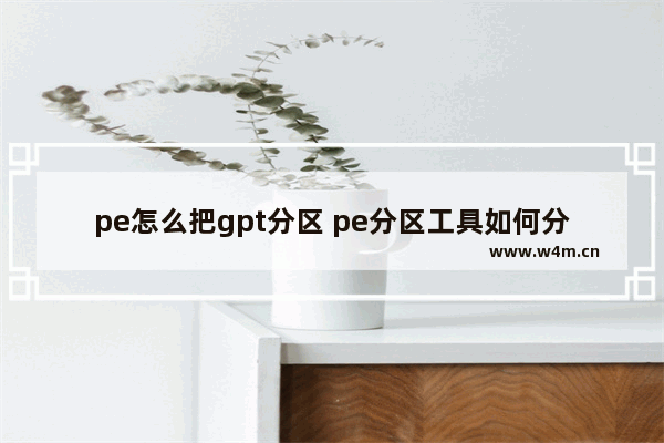 pe怎么把gpt分区 pe分区工具如何分区