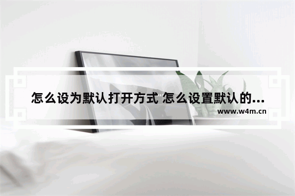 怎么设为默认打开方式 怎么设置默认的打开方式?