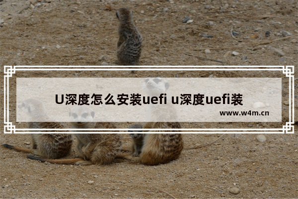 U深度怎么安装uefi u深度uefi装系统教程