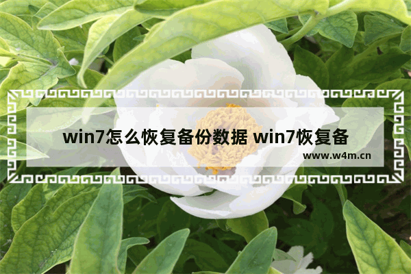 win7怎么恢复备份数据 win7恢复备份文件