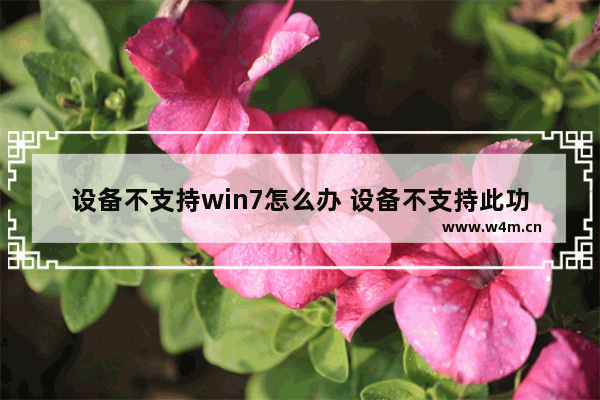 设备不支持win7怎么办 设备不支持此功能是什么意思