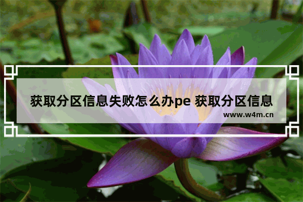 获取分区信息失败怎么办pe 获取分区信息失败,可能缺少硬盘驱动