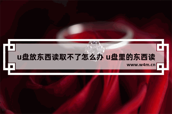 u盘放东西读取不了怎么办 u盘里的东西读取不出来