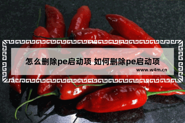 怎么删除pe启动项 如何删除pe启动项