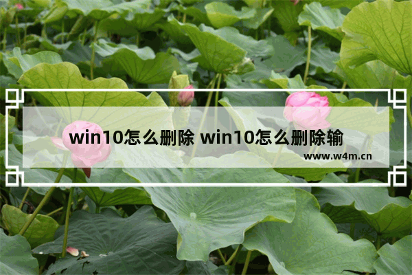 win10怎么删除 win10怎么删除输入法