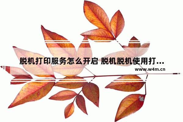 脱机打印服务怎么开启 脱机脱机使用打印机