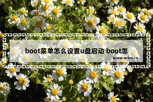 boot菜单怎么设置u盘启动 boot怎么设置u盘启动项