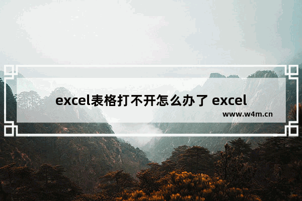 excel表格打不开怎么办了 excel表格打不开了是怎么回事