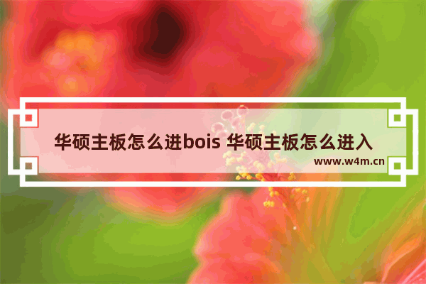 华硕主板怎么进bois 华硕主板怎么进入bios设置u盘启动项