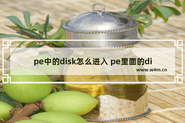 pe中的disk怎么进入 pe里面的disk硬盘设置