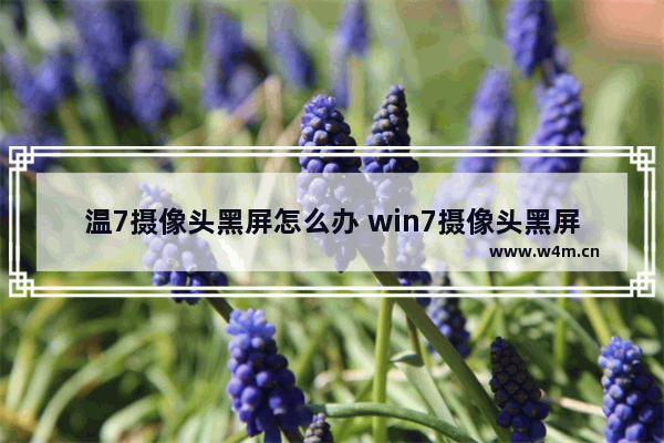 温7摄像头黑屏怎么办 win7摄像头黑屏怎么办