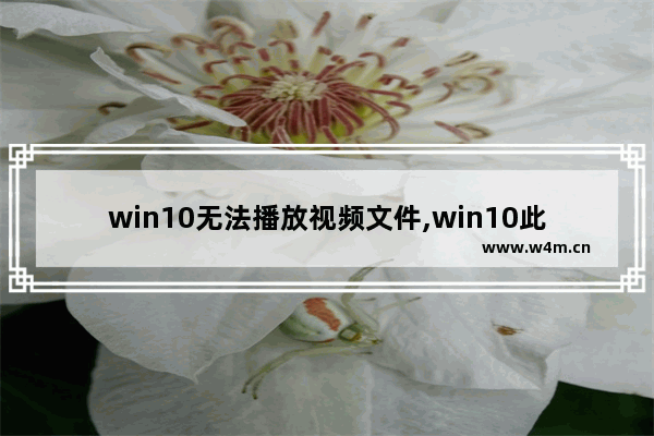 win10无法播放视频文件,win10此文件无法播放,这可能是因为文件类型不受支持