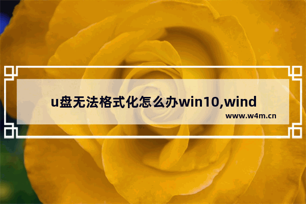 u盘无法格式化怎么办win10,windows10无法格式化u盘怎么办