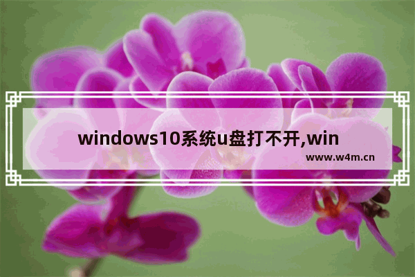 windows10系统u盘打不开,windows u盘打不开