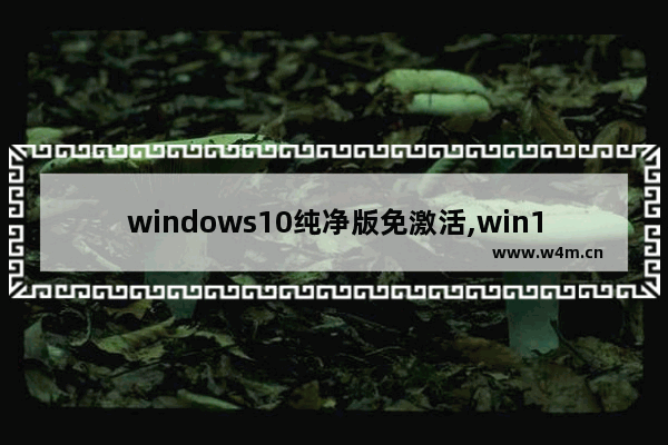 windows10纯净版免激活,win10 32位专业版