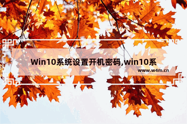 Win10系统设置开机密码,win10系统开机密码怎么设置方法