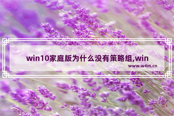 win10家庭版为什么没有策略组,windows10家庭版没有策略组_1