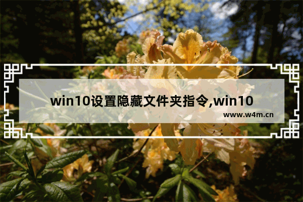 win10设置隐藏文件夹指令,win10怎样设置隐藏文件夹