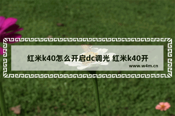 红米k40怎么开启dc调光 红米k40开启dc调光的步骤