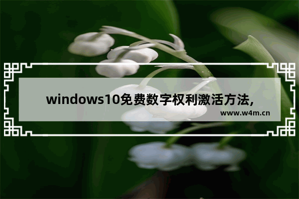 windows10免费数字权利激活方法,win10激活数字权利