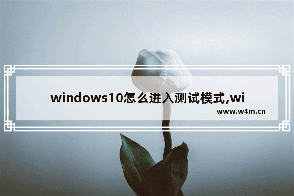 windows10怎么进入测试模式,win10测试模式打不开