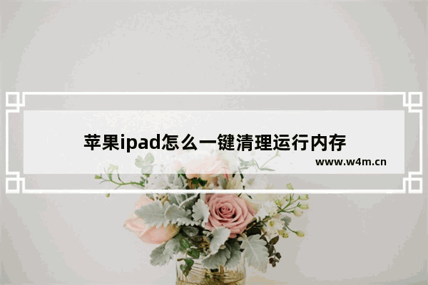 苹果ipad怎么一键清理运行内存