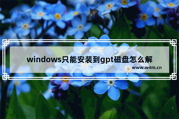 windows只能安装到gpt磁盘怎么解决,w无法安装到这个盘,选用磁盘gpt分区形式