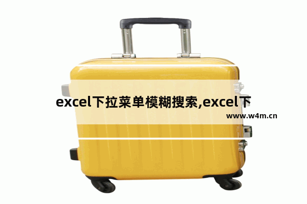 excel下拉菜单模糊搜索,excel下拉菜单模糊筛选