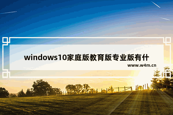 windows10家庭版教育版专业版有什么区别,win10家庭版与win10专业版区别