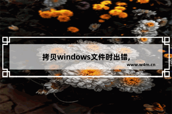 拷贝windows文件时出错,