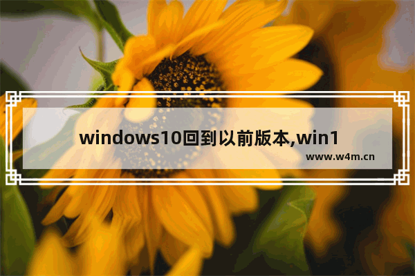 windows10回到以前版本,win10回滚上一版本桌面程序还在吗