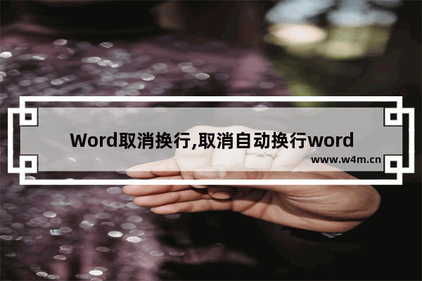 Word取消换行,取消自动换行word