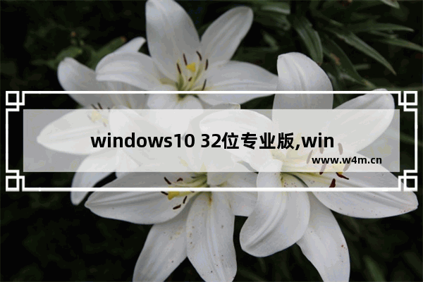 windows10 32位专业版,win1032位旗舰版