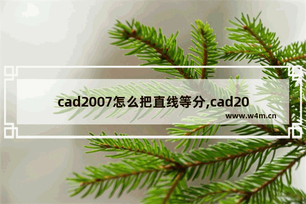 cad2007怎么把直线等分,cad2014怎么把线等分