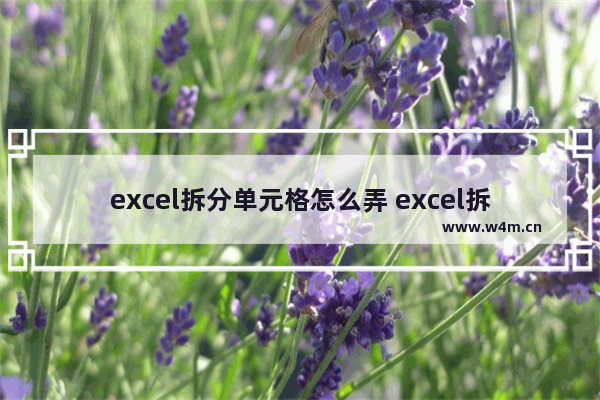 excel拆分单元格怎么弄 excel拆分单元格的步骤