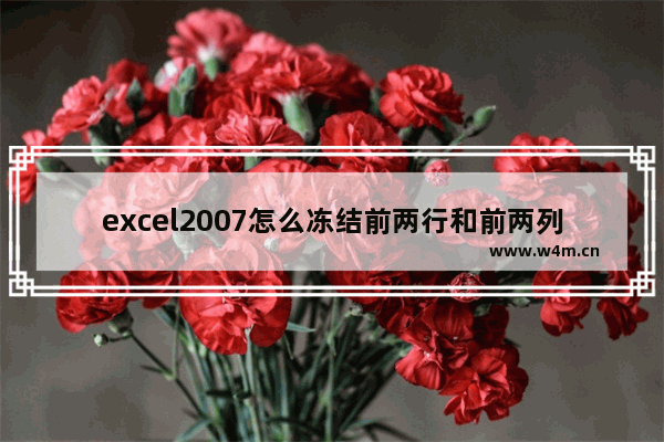 excel2007怎么冻结前两行和前两列,在excel中如果想冻结前两行前两列应该如何操作