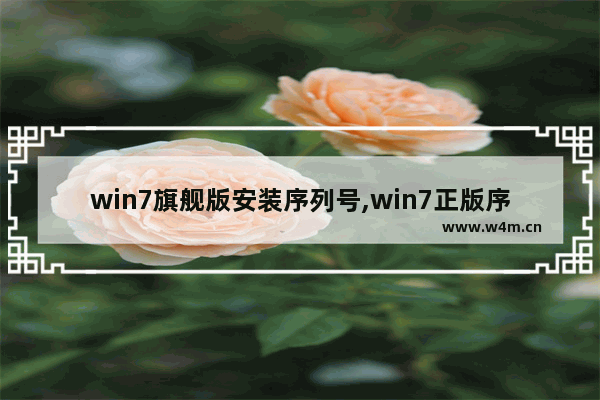 win7旗舰版安装序列号,win7正版序列号激活不了