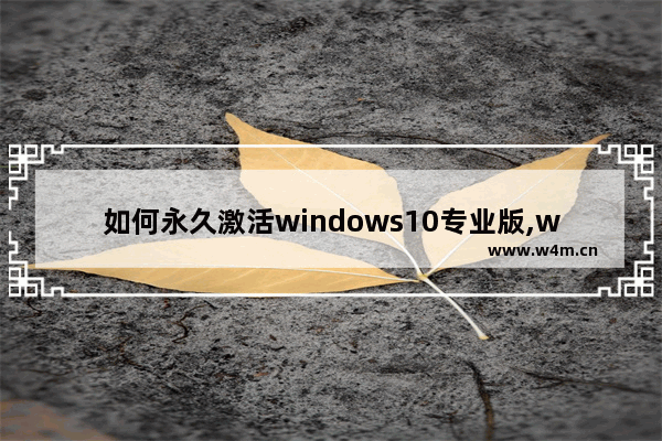 如何永久激活windows10专业版,windows10专业版永久激活工具