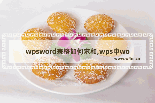 wpsword表格如何求和,wps中word表格怎么求和