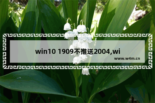 win10 1909不推送2004,win10 1909什么时候到期