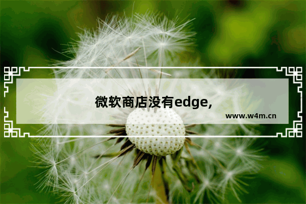 微软商店没有edge,